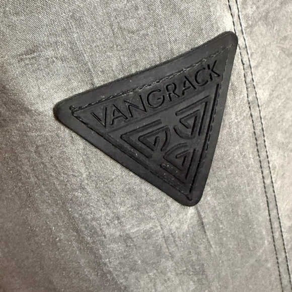 VANGRACK Men’s Swoosh Pants Hip Hop Nylon Windbreaker Green Size XL - Picture 2 of 9